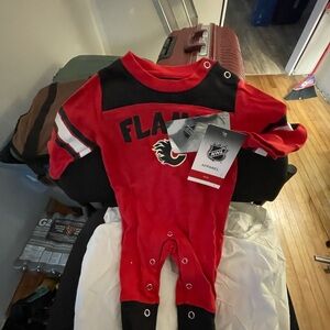 NHL Red and Black Baby Romper